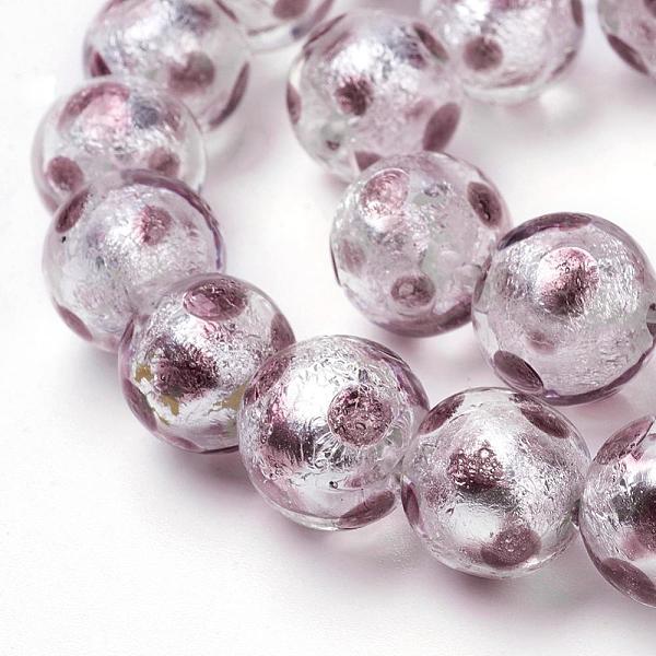 PandaHall Handmade Silver Foil Lampwork Beads Strands, Round, Polka Dot Pattern, Rosy Brown, 12mm, Hole: 1mm, 25pcs/strand, 11.2 inch Silver...
PandaHall Handmade Silver Foil Lampwork Beads Strands, Round, Polka Dot Pattern, Rosy Brown, 12mm, Hole: 1mm, 25pcs/strand, 11.2 inch Silver...