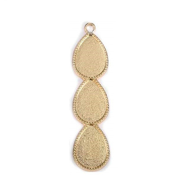 PandaHall Alloy Pendant Cabochon Settings, Teardrop, Golden, Tray: 10x14mm, 49.5x12x2mm, Hole: 2mm Alloy Teardrop
PandaHall Alloy Pendant Cabochon Settings, Teardrop, Golden, Tray: 10x14mm, 49.5x12x2mm, Hole: 2mm Alloy Teardrop