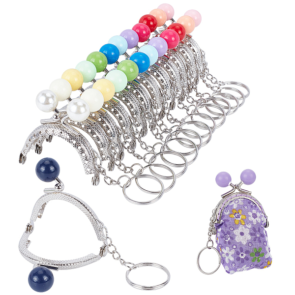 PandaHall 13Pcs 13 Color Iron Purse Frame Handle Keychain, with Plastic Beads, Platinum, 10.5cm, 1Pc/color Iron Others
PandaHall 13Pcs 13 Color Iron Purse Frame Handle Keychain, with Plastic Beads, Platinum, 10.5cm, 1Pc/color Iron Others