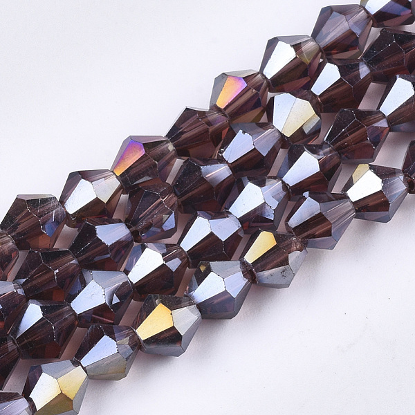 PandaHall Electroplate Glass Beads Strands, AB Color, Faceted, Bicone, Purple, 6x5.5~6mm, Hole: 1mm, about 47~48pcs/strand, 10.83 inch...
PandaHall Electroplate Glass Beads Strands, AB Color, Faceted, Bicone, Purple, 6x5.5~6mm, Hole: 1mm, about 47~48pcs/strand, 10.83 inch...