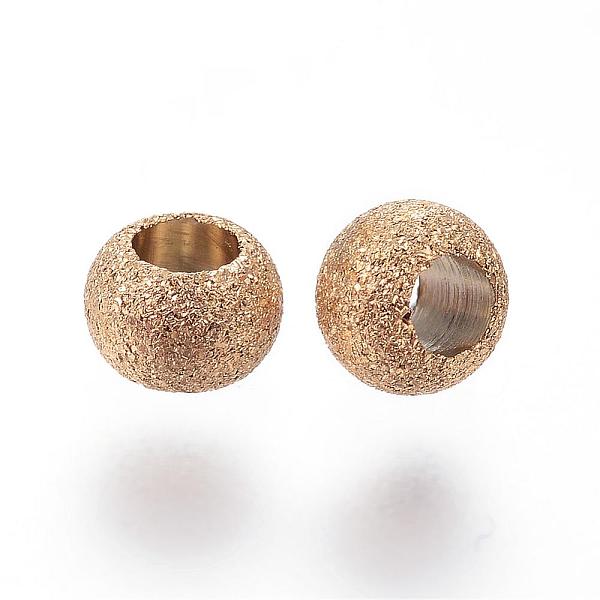 PandaHall Ion Plating(IP) 304 Stainless Steel Textured Spacer Beads, Round, Rose Gold, 4x3mm, Hole: 1.8mm 304 Stainless Steel Round
PandaHall Ion Plating(IP) 304 Stainless Steel Textured Spacer Beads, Round, Rose Gold, 4x3mm, Hole: 1.8mm 304 Stainless Steel Round