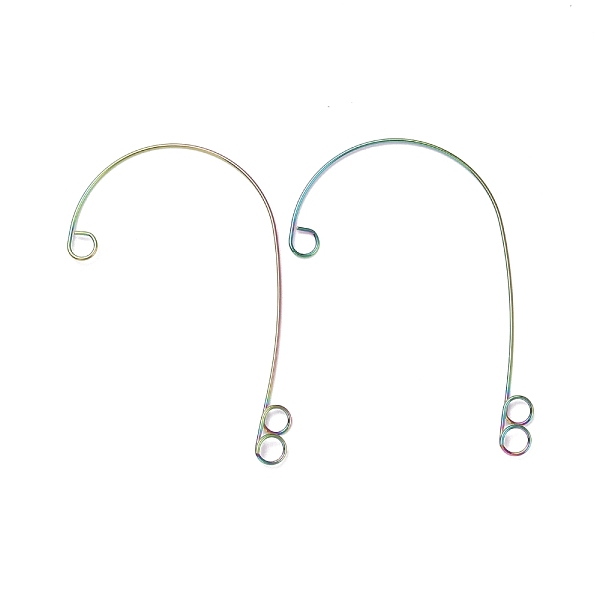 PandaHall Rainbow Color 316 Stainless Steel Ear Cuff Findings, Climber Wrap Around Non Piercing Earring Findings with 3 Loop, 59x38x0.5mm...
PandaHall Rainbow Color 316 Stainless Steel Ear Cuff Findings, Climber Wrap Around Non Piercing Earring Findings with 3 Loop, 59x38x0.5mm...