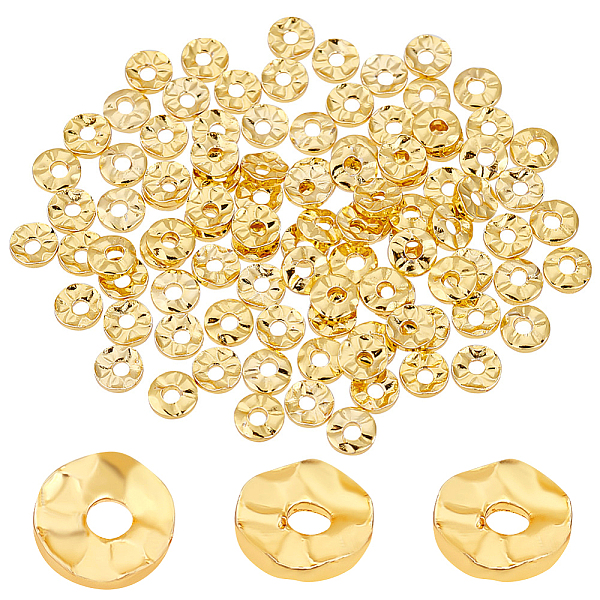 PandaHall PH 100pcs 18K Gold Plated Spacer Beads, 4mm Flat Round Loose Beads Wavy Disc Brass Beads Metal Beads for Summer Jewelry Making...
PandaHall PH 100pcs 18K Gold Plated Spacer Beads, 4mm Flat Round Loose Beads Wavy Disc Brass Beads Metal Beads for Summer Jewelry Making...