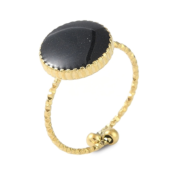 PandaHall Ion Plating(IP) 304 Stainless Steel Enamel Flat Round Open Cuff Rings for Women, Real 18K Gold Plated, US Size 8 1/2(18.5mm) 304..., Black
PandaHall Ion Plating(IP) 304 Stainless Steel Enamel Flat Round Open Cuff Rings for Women, Real 18K Gold Plated, US Size 8 1/2(18.5mm) 304..., Black