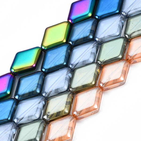 PandaHall Electroplate Glass Beads Strands, Rhombus, Mixed Color, 15x10x4mm, Hole: 0.9mm, about 43pcs/strand, 24.61''(62.5cm) Glass Rhombus..., Multicolor
PandaHall Electroplate Glass Beads Strands, Rhombus, Mixed Color, 15x10x4mm, Hole: 0.9mm, about 43pcs/strand, 24.61''(62.5cm) Glass Rhombus..., Multicolor