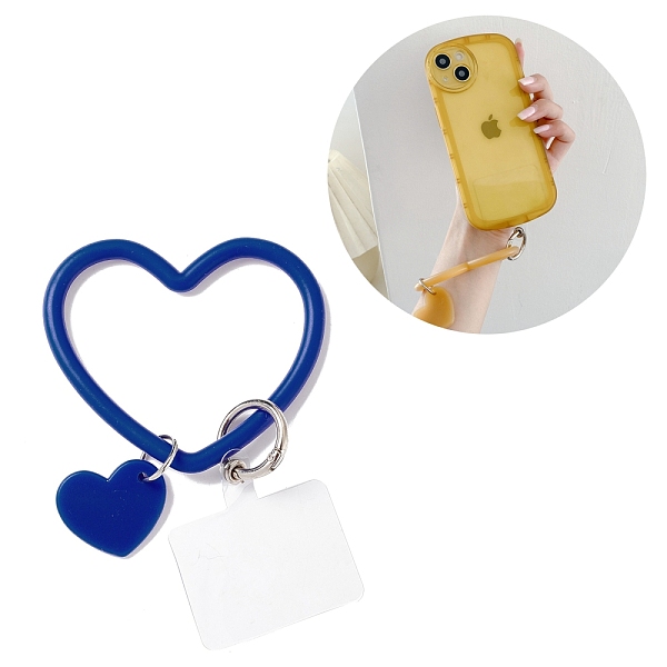 PandaHall Silicone Heart Loop Phone Lanyard, Wrist Lanyard Strap with Plastic & Alloy Keychain Holder, Dark Blue, 18.2cm Silicone Blue
PandaHall Silicone Heart Loop Phone Lanyard, Wrist Lanyard Strap with Plastic & Alloy Keychain Holder, Dark Blue, 18.2cm Silicone Blue
