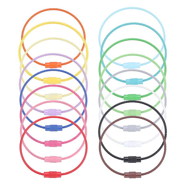 PandaHall SUNNYCLUE 32Pcs 16 Colors Baking Paint Stainless Steel Cable Wire Keychain, with Screw Clasps, Mixed Color, 15.2x0.15cm..., Multicolor
PandaHall SUNNYCLUE 32Pcs 16 Colors Baking Paint Stainless Steel Cable Wire Keychain, with Screw Clasps, Mixed Color, 15.2x0.15cm..., Multicolor