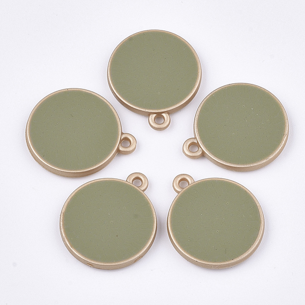PandaHall CCB Plastic Pendants, with Enamel, Flat Round, Olive Drab, 26x22x4mm, Hole: 2mm Plastic Flat Round
PandaHall CCB Plastic Pendants, with Enamel, Flat Round, Olive Drab, 26x22x4mm, Hole: 2mm Plastic Flat Round
