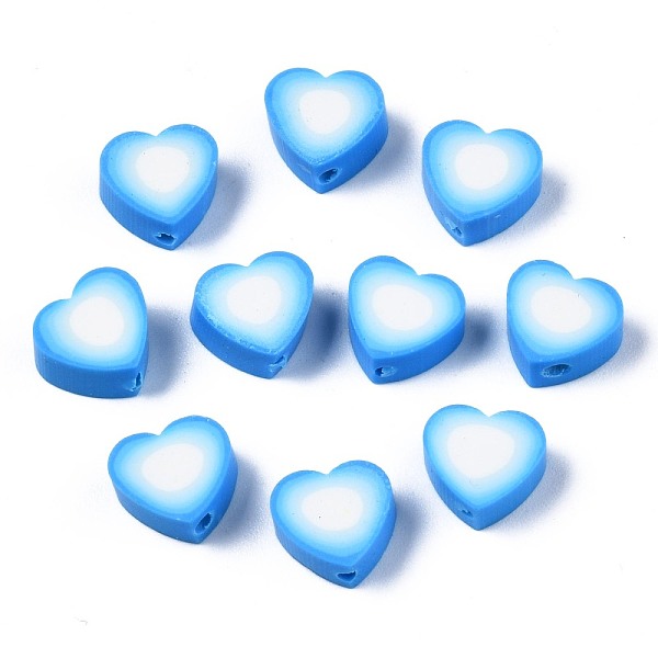 PandaHall Handmade Polymer Clay Beads, Heart, Dodger Blue, 9x9~10x4~5mm, Hole: 1.5mm Polymer Clay Heart
PandaHall Handmade Polymer Clay Beads, Heart, Dodger Blue, 9x9~10x4~5mm, Hole: 1.5mm Polymer Clay Heart