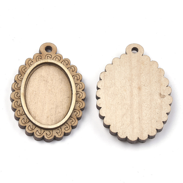PandaHall Wooden Pendant Cabochon Settings, Pendant Base, Oval, Bisque, Tray: 25x18mm, 39.5x28.5x5mm, Hole: 2.5mm Wood Oval Orange
PandaHall Wooden Pendant Cabochon Settings, Pendant Base, Oval, Bisque, Tray: 25x18mm, 39.5x28.5x5mm, Hole: 2.5mm Wood Oval Orange