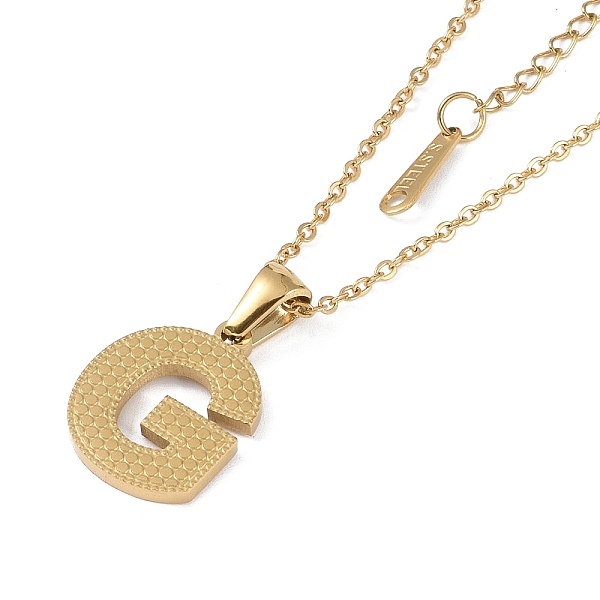 PandaHall Ion Plating(IP) Initial Letter 304 Stainless Steel Pendant Necklaces, Real 18K Gold Plated, Letter G, 15.87 inch(40.3cm), Pendant...
PandaHall Ion Plating(IP) Initial Letter 304 Stainless Steel Pendant Necklaces, Real 18K Gold Plated, Letter G, 15.87 inch(40.3cm), Pendant...