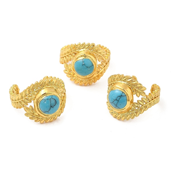 PandaHall Synthetic Turquoise Open Cuff Ring, Golden Brass Leafy Branch Ring for Women, Long-Lasting Plated, Inner Diameter: 21mm Turquoise...
PandaHall Synthetic Turquoise Open Cuff Ring, Golden Brass Leafy Branch Ring for Women, Long-Lasting Plated, Inner Diameter: 21mm Turquoise...