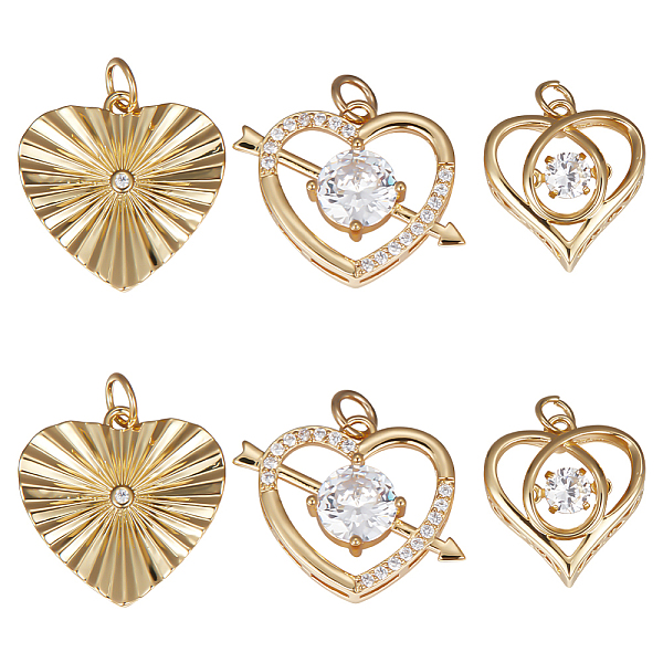 PandaHall Beebeecraft 9Pcs 3 Style Brass Micro Pave Clear Cubic Zirconia Pendants, Long-Lasting Plated, Heart, Real 18K Gold Plated...
PandaHall Beebeecraft 9Pcs 3 Style Brass Micro Pave Clear Cubic Zirconia Pendants, Long-Lasting Plated, Heart, Real 18K Gold Plated...