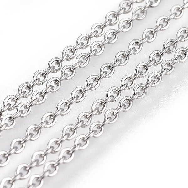 PandaHall 304 Stainless Steel Cable Chain, Soldered, Flat Oval, Stainless Steel Color, 10m 304 Stainless Steel
PandaHall 304 Stainless Steel Cable Chain, Soldered, Flat Oval, Stainless Steel Color, 10m 304 Stainless Steel