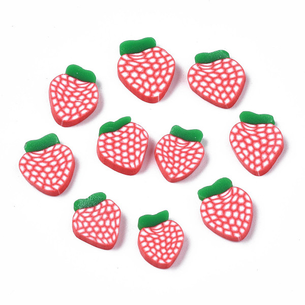 PandaHall Handmade Polymer Clay Cabochons, Strawberry, Red, 9~12x8~10.5x1.5~2mm, about 5700pcs/1000g Polymer Clay Fruit Red
PandaHall Handmade Polymer Clay Cabochons, Strawberry, Red, 9~12x8~10.5x1.5~2mm, about 5700pcs/1000g Polymer Clay Fruit Red