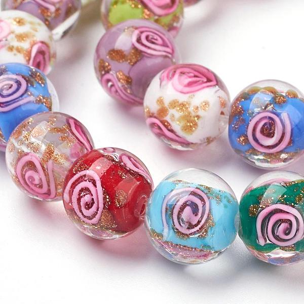 PandaHall Handmade Gold Sand Lampwork Beads Strands, Round, Vortex Pattern, Colorful, 12mm, Hole: 2mm, 30pcs/strand, 13.18 inch Lampwork...
PandaHall Handmade Gold Sand Lampwork Beads Strands, Round, Vortex Pattern, Colorful, 12mm, Hole: 2mm, 30pcs/strand, 13.18 inch Lampwork...