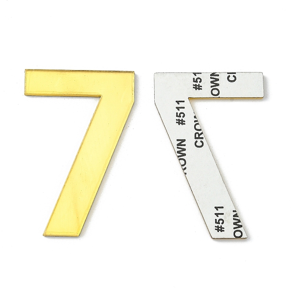 PandaHall Acrylic Mirror Wall Stickers, with Adhesive Back, Number, Gold, Num.7, 48mm Acrylic Number Gold
PandaHall Acrylic Mirror Wall Stickers, with Adhesive Back, Number, Gold, Num.7, 48mm Acrylic Number Gold