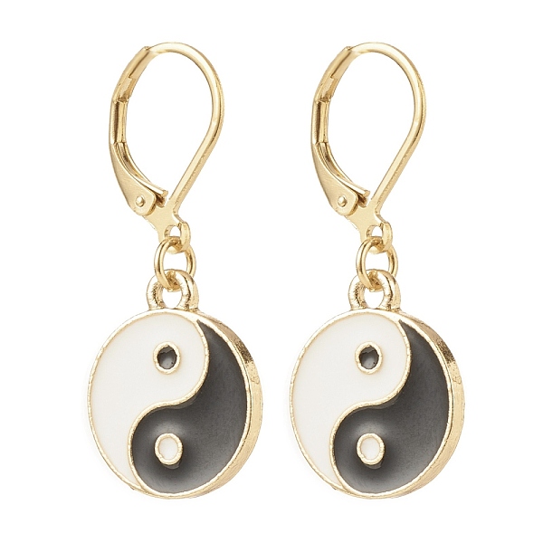 PandaHall Flat Round with Yin Yang Alloy Enamel Dangle Leverback Earrings, Brass Jewelry for Women, Golden, Black, 33mm, Pin: 0.7x0.9mm...
PandaHall Flat Round with Yin Yang Alloy Enamel Dangle Leverback Earrings, Brass Jewelry for Women, Golden, Black, 33mm, Pin: 0.7x0.9mm...