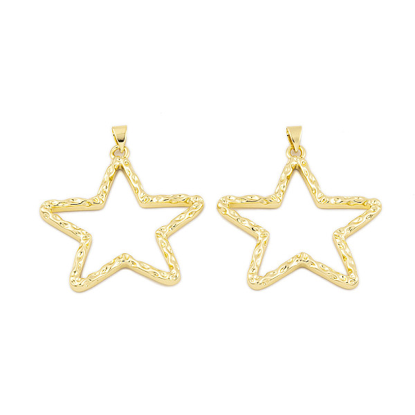 PandaHall Rack Plating Brass Pendants, Cadmium Free & Lead Free, Long-Lasting Plated, Star, Real 18K Gold Plated, 38.5x37x2.5mm, Hole: 4x3mm...
PandaHall Rack Plating Brass Pendants, Cadmium Free & Lead Free, Long-Lasting Plated, Star, Real 18K Gold Plated, 38.5x37x2.5mm, Hole: 4x3mm...
