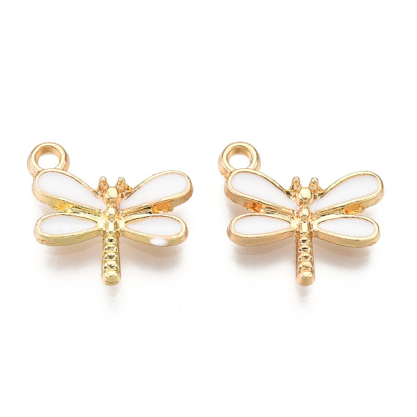 PandaHall Light Gold Plated Alloy Charms, with Enamel, Dragonfly, White, 14.5x15.5x3mm, Hole: 1.8mm Alloy+Enamel Dragonfly White
PandaHall Light Gold Plated Alloy Charms, with Enamel, Dragonfly, White, 14.5x15.5x3mm, Hole: 1.8mm Alloy+Enamel Dragonfly White