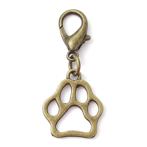 PandaHall Alloy Pendant Decorations, with Zinc Alloy Lobster Claw Clasps, Cadmium Free & Lead Free, Bear Paw Prints, Antique Bronze, 36mm...
PandaHall Alloy Pendant Decorations, with Zinc Alloy Lobster Claw Clasps, Cadmium Free & Lead Free, Bear Paw Prints, Antique Bronze, 36mm...
