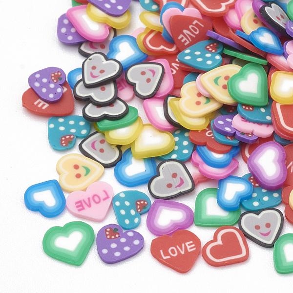 PandaHall Handmade Polymer Clay Cabochons, Nail Art Decorations, Heart, Mixed Color, 4~5.5x4~5.5x0.3~1mm Polymer Clay Heart Multicolor
PandaHall Handmade Polymer Clay Cabochons, Nail Art Decorations, Heart, Mixed Color, 4~5.5x4~5.5x0.3~1mm Polymer Clay Heart Multicolor