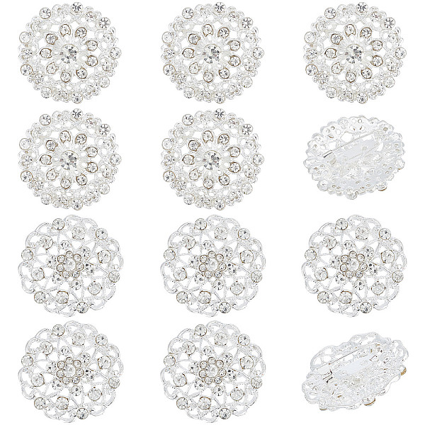 PandaHall Gorgecraft 10Pcs 2 Style Crystal Rhinestone Flower Brooch Pin, Alloy Badge for Clothes Suits Jacket, Silver, 30.5x8.5~32.5x8.5mm..., Clear
PandaHall Gorgecraft 10Pcs 2 Style Crystal Rhinestone Flower Brooch Pin, Alloy Badge for Clothes Suits Jacket, Silver, 30.5x8.5~32.5x8.5mm..., Clear