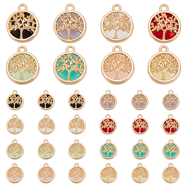 PandaHall 32Pcs 8 Colors Glass Connector Charms, with Alloy Findings, Flat Round with Tree Links, Light Gold, 17~19.5x13.5x5.5mm, Hole..., Multicolor
PandaHall 32Pcs 8 Colors Glass Connector Charms, with Alloy Findings, Flat Round with Tree Links, Light Gold, 17~19.5x13.5x5.5mm, Hole..., Multicolor