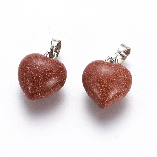 PandaHall Synthetic Goldstone Pendants, with Platinum Tone Brass Findings, Heart, 18x15x10mm, Hole: 5x7mm Goldstone Heart
PandaHall Synthetic Goldstone Pendants, with Platinum Tone Brass Findings, Heart, 18x15x10mm, Hole: 5x7mm Goldstone Heart