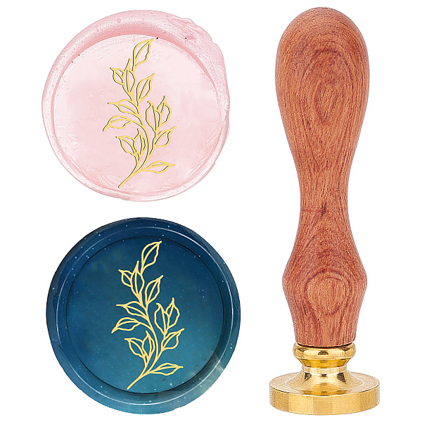 PandaHall Brass Wax Seal Stamp with Rosewood Handle, for DIY Scrapbooking, Leaf Pattern, 25mm Brass Leaf
PandaHall Brass Wax Seal Stamp with Rosewood Handle, for DIY Scrapbooking, Leaf Pattern, 25mm Brass Leaf
