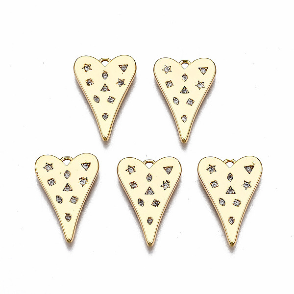 PandaHall Brass Micro Pave Clear Cubic Zirconia Pendants, Nickel Free, Heart, Real 18K Gold Plated, 20x13.5x1.5mm, Hole: 1.2mm Brass+Cubic...
PandaHall Brass Micro Pave Clear Cubic Zirconia Pendants, Nickel Free, Heart, Real 18K Gold Plated, 20x13.5x1.5mm, Hole: 1.2mm Brass+Cubic...