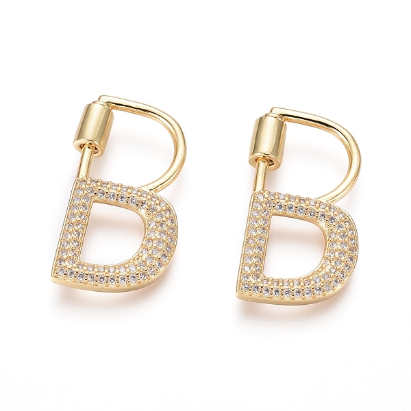 PandaHall Brass Micro Pave Cubic Zirconia Screw Carabiner Lock Charms, for Necklaces Making, Long-Lasting Plated, Letter, Golden, Clear...
PandaHall Brass Micro Pave Cubic Zirconia Screw Carabiner Lock Charms, for Necklaces Making, Long-Lasting Plated, Letter, Golden, Clear...