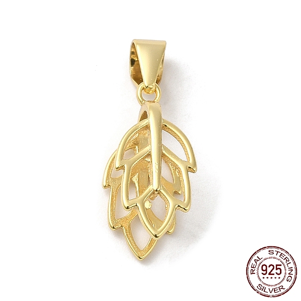 PandaHall Rack Plating 925 Sterling Silver Ice Pick Pinch Bails, Leaf, Real 18K Gold Plated, 16.5x7mm, Hole: 3x4.5mm, Pin: 0.9mm Sterling...
PandaHall Rack Plating 925 Sterling Silver Ice Pick Pinch Bails, Leaf, Real 18K Gold Plated, 16.5x7mm, Hole: 3x4.5mm, Pin: 0.9mm Sterling...