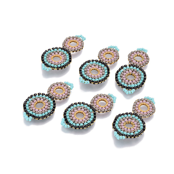 PandaHall MIYUKI & TOHO Handmade Japanese Seed Beads Links, Loom Pattern, Cucurbit, Colorful, 32~33x17x1.5~2mm, Hole: 2mm Glass Vegetables
PandaHall MIYUKI & TOHO Handmade Japanese Seed Beads Links, Loom Pattern, Cucurbit, Colorful, 32~33x17x1.5~2mm, Hole: 2mm Glass Vegetables
