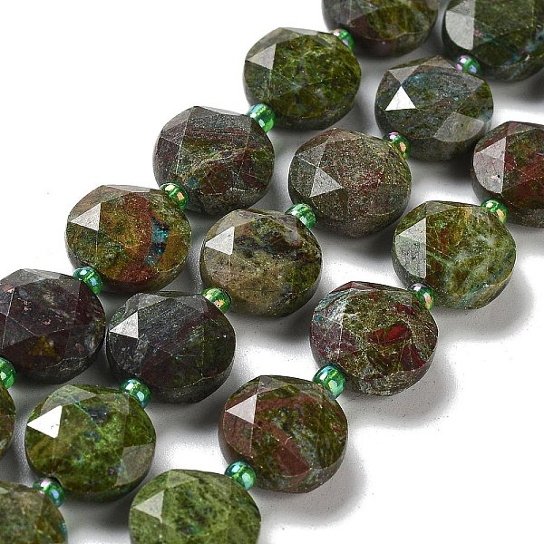 PandaHall Natural Dragon Blood Jasper Beads Strands, with Seed Beads, Faceted Hexagonal Cut, Flat Round, 12~12.5x5~6mm, Hole: 1.2~1.4mm...
PandaHall Natural Dragon Blood Jasper Beads Strands, with Seed Beads, Faceted Hexagonal Cut, Flat Round, 12~12.5x5~6mm, Hole: 1.2~1.4mm...