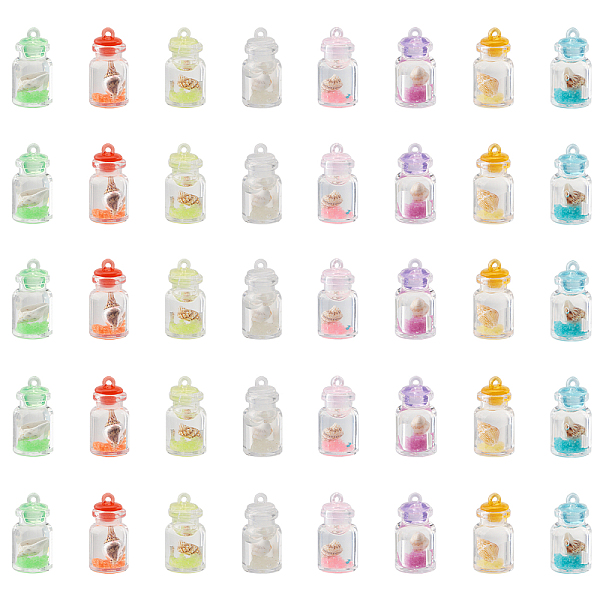 PandaHall CHGCRAFT 40Pcs 8 Colors Transparent & Luminous Plastic Pendants, Glow in the Dark, Drift Bottle with Conch inside, Mixed Color..., Multicolor
PandaHall CHGCRAFT 40Pcs 8 Colors Transparent & Luminous Plastic Pendants, Glow in the Dark, Drift Bottle with Conch inside, Mixed Color..., Multicolor