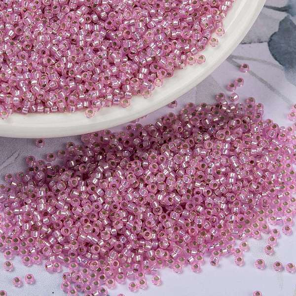 PandaHall MIYUKI Round Rocailles Beads, Japanese Seed Beads, 15/0, (RR644) Dyed Hot Pink Silverlined Alabaster, 1.5mm, Hole: 0.7mm, about...
PandaHall MIYUKI Round Rocailles Beads, Japanese Seed Beads, 15/0, (RR644) Dyed Hot Pink Silverlined Alabaster, 1.5mm, Hole: 0.7mm, about...