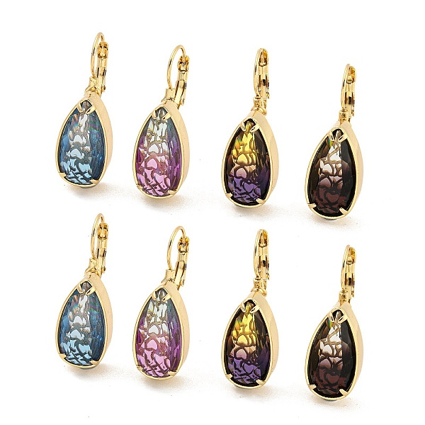 PandaHall Glass Leverback Earrings, with Brass Findings, Teardrop, Mixed Color, 33.5x11.5mm Glass Teardrop Multicolor
PandaHall Glass Leverback Earrings, with Brass Findings, Teardrop, Mixed Color, 33.5x11.5mm Glass Teardrop Multicolor