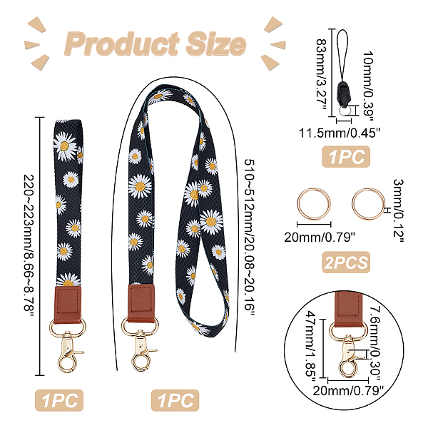 PandaHall AHANDMAKER Lanyards for Keys, Polyester Daisy Wristlet Strap and Neck Lanyards for Teacher, Men and Women, Detachable Mobile Phone..., White
PandaHall AHANDMAKER Lanyards for Keys, Polyester Daisy Wristlet Strap and Neck Lanyards for Teacher, Men and Women, Detachable Mobile Phone..., White