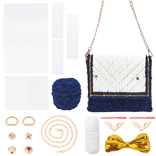PandaHall DIY Mesh Tote Making Kits, with Plastic Nets, Iron Chain Bag Strap, Polyester Yarns and Magnetic Clasps, Mixed Color Plastic
PandaHall DIY Mesh Tote Making Kits, with Plastic Nets, Iron Chain Bag Strap, Polyester Yarns and Magnetic Clasps, Mixed Color Plastic