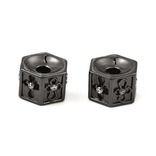 PandaHall Brass Cubic Zirconia Beads, Long-Lasting Plated, Lead Free & Cadmium Free, Hexagon with Cross, Gunmetal, 7x8x5mm, Hole: 2mm..., Clear
PandaHall Brass Cubic Zirconia Beads, Long-Lasting Plated, Lead Free & Cadmium Free, Hexagon with Cross, Gunmetal, 7x8x5mm, Hole: 2mm..., Clear