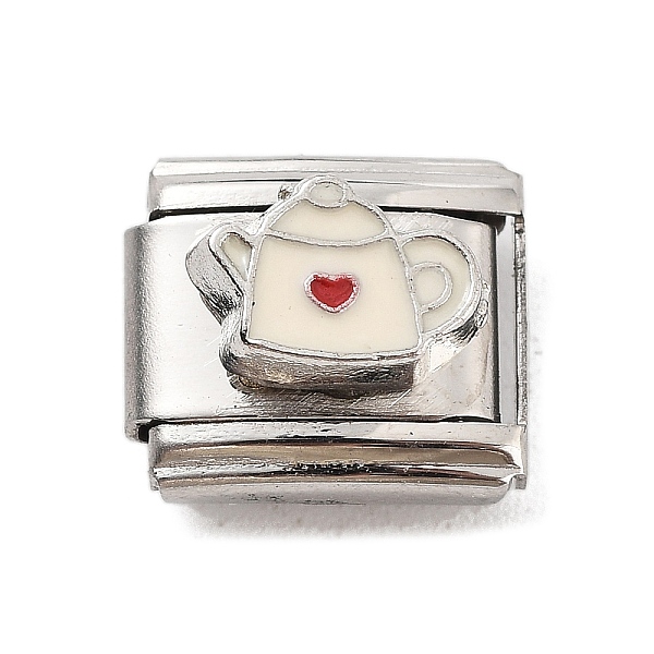 PandaHall Tea Pot 304 Stainless Steel Enamel Coffee Connector Charms, DIY Handmade Module Bracelet Accessories, Stainless Steel Color, White...
PandaHall Tea Pot 304 Stainless Steel Enamel Coffee Connector Charms, DIY Handmade Module Bracelet Accessories, Stainless Steel Color, White...