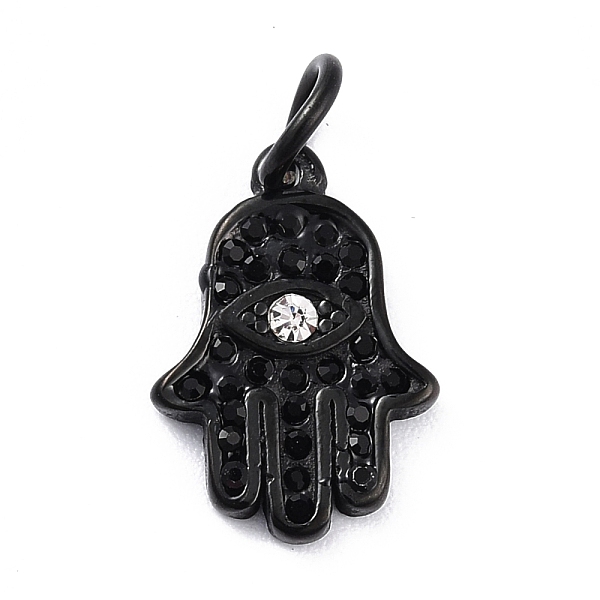PandaHall 304 Stainless Steel Embedded Rhinestone Pendants, with Jet Rhinestone & Jump Ring, Hamsa Hand/Hand of Miriam with Eye..., Black
PandaHall 304 Stainless Steel Embedded Rhinestone Pendants, with Jet Rhinestone & Jump Ring, Hamsa Hand/Hand of Miriam with Eye..., Black