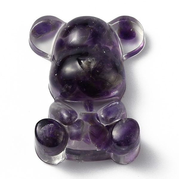 PandaHall Resin Display Decorations, with Natural Amethyst Chips Inside, Bear, 53.5~53.8x41~41.5x17.5~21mm Amethyst Bear
PandaHall Resin Display Decorations, with Natural Amethyst Chips Inside, Bear, 53.5~53.8x41~41.5x17.5~21mm Amethyst Bear