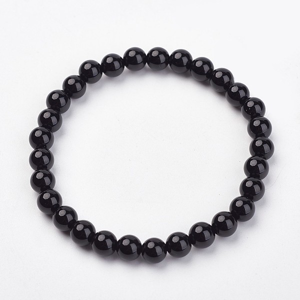PandaHall Natural Black Agate(Dyed) Stretch Bracelets, Round, 48mm(1-7/8 inch), Bead: 60mm Black Agate
PandaHall Natural Black Agate(Dyed) Stretch Bracelets, Round, 48mm(1-7/8 inch), Bead: 60mm Black Agate