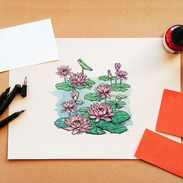 PandaHall GLOBLELAND Lotus and Lotus Leaves Plants Clear Stamps Flower Embossing Stamp Sheets Silicone Clear Stamps Seal for DIY...
PandaHall GLOBLELAND Lotus and Lotus Leaves Plants Clear Stamps Flower Embossing Stamp Sheets Silicone Clear Stamps Seal for DIY...