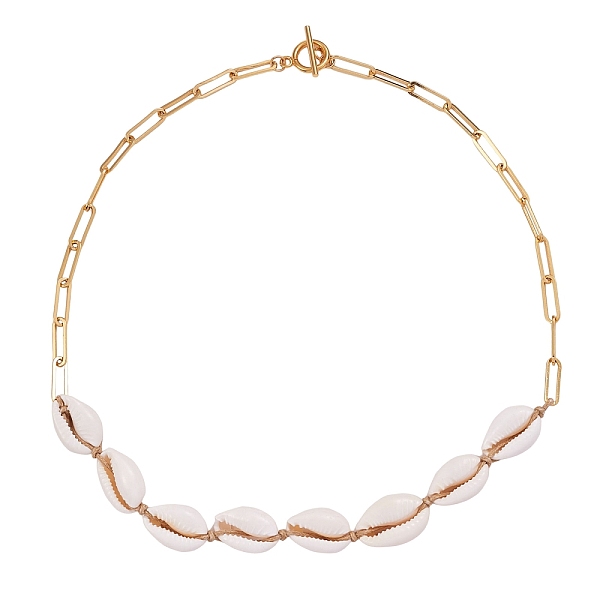 PandaHall Natural Cowrie Shell Beads Pendant Necklace with Paperclip Chains for Women, Golden, Bisque, 19.29 inch(49cm) Shell Orange
PandaHall Natural Cowrie Shell Beads Pendant Necklace with Paperclip Chains for Women, Golden, Bisque, 19.29 inch(49cm) Shell Orange