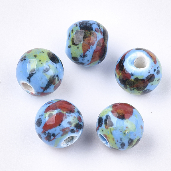 PandaHall Handmade Porcelain Beads, Fancy Antique Glazed Porcelain, Round, Deep Sky Blue, 10.5x9.5mm, Hole: 2.5mm Porcelain Round Blue
PandaHall Handmade Porcelain Beads, Fancy Antique Glazed Porcelain, Round, Deep Sky Blue, 10.5x9.5mm, Hole: 2.5mm Porcelain Round Blue