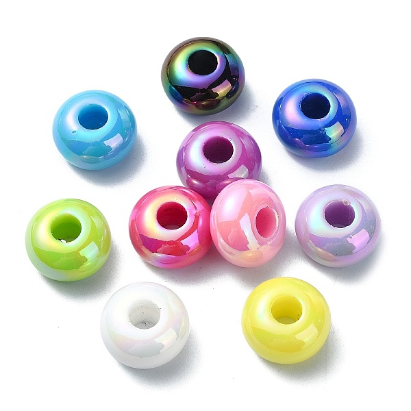 PandaHall Opaque Acrylic European Beads, AB Color, with Large Hole Beads, Mixed Color, 14x8mm, Hole: 5mm Acrylic Flat Round Multicolor
PandaHall Opaque Acrylic European Beads, AB Color, with Large Hole Beads, Mixed Color, 14x8mm, Hole: 5mm Acrylic Flat Round Multicolor