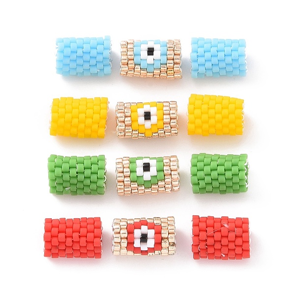PandaHall 3Pcs 3 Style Japanese Seed Beads, Loom Pattern Seed Bead, Column with Evil Eye, Mixed Color, 11x9x1.5mm, Hole: 4mm, 1Pc/style..., Multicolor
PandaHall 3Pcs 3 Style Japanese Seed Beads, Loom Pattern Seed Bead, Column with Evil Eye, Mixed Color, 11x9x1.5mm, Hole: 4mm, 1Pc/style..., Multicolor